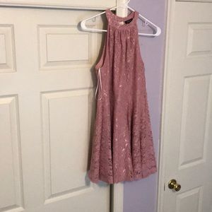 Pink Lace detail dress